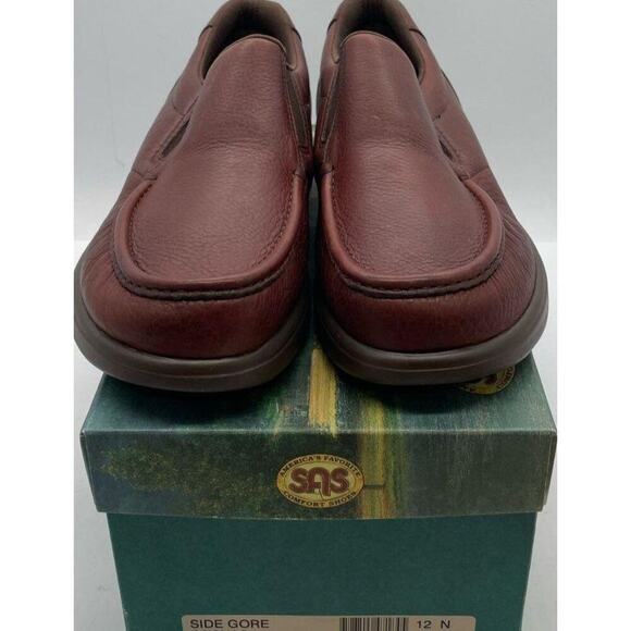 SAS MEN'S SIDE GORE COMFY SLIP-ON SHOE San Antonio Shoes Size 12N New Excellent - Picture 1 of 7
